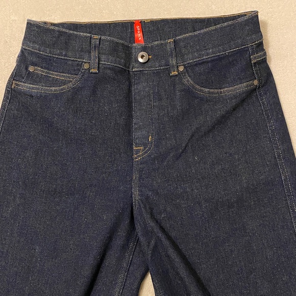 SPANX Dark Blue Straight Jeans - Picture 2 of 12